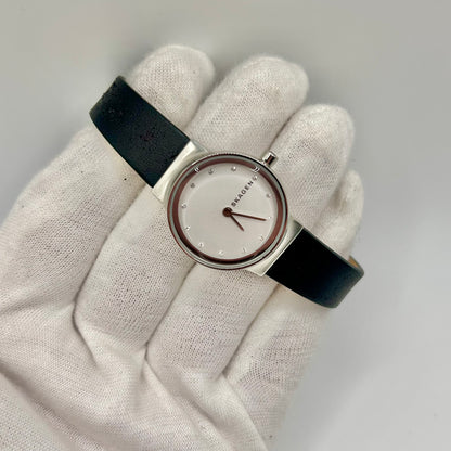 Skagen Freja Vit/Läder