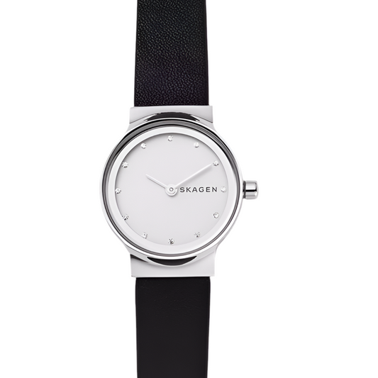 Skagen Freja Vit/Läder